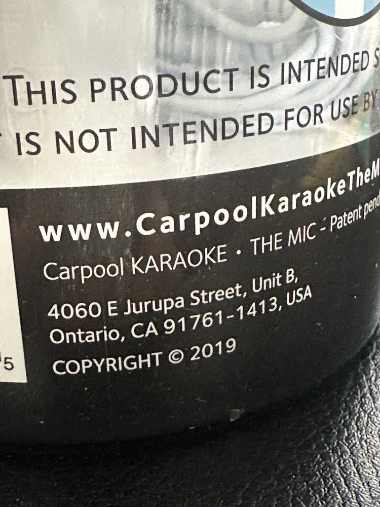 Never Removed James Gordon Singing Machine Carpool Karaoke Bluetooth Microphone