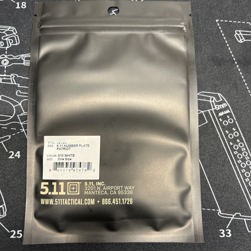5.11 Tactical Patch Number Plate Patriot