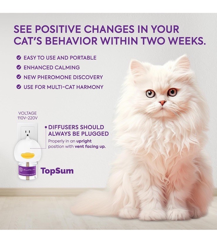 Cat Pheromones Calming Diffuser Refill 4 Pack Multicat Pheromone Diffusers Refil