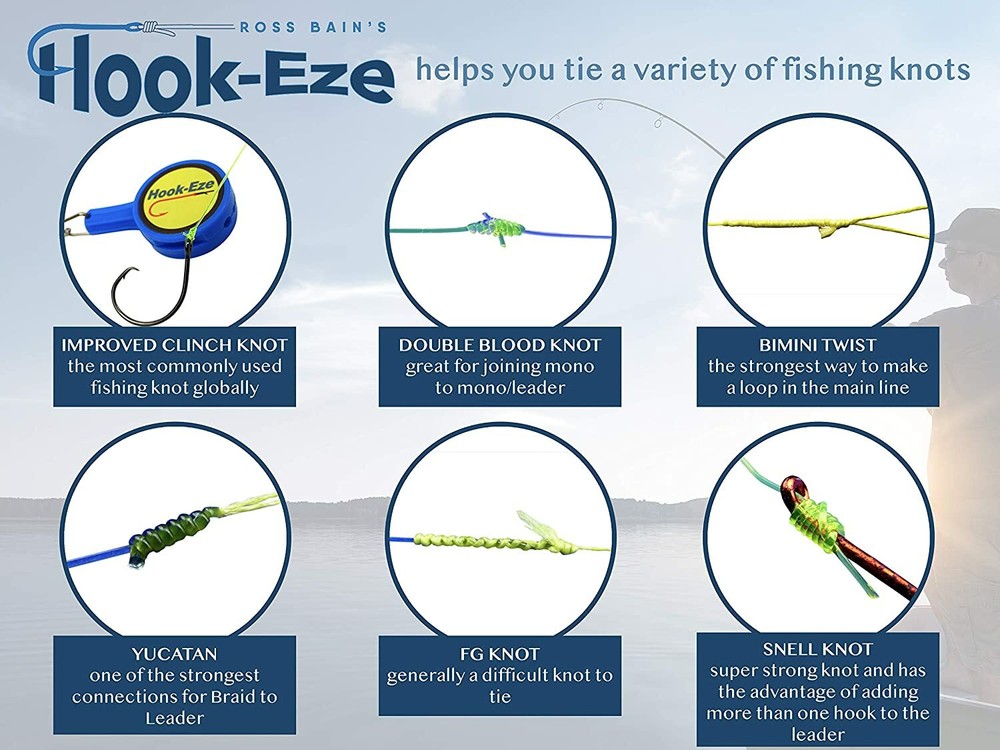 Hook Eze Quick Knot Tool For Fast Hook Tying & Smart Hook Cover