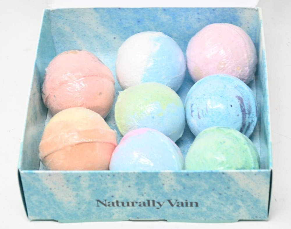 Naturally Vain 8 Pack Bath Bomb Set