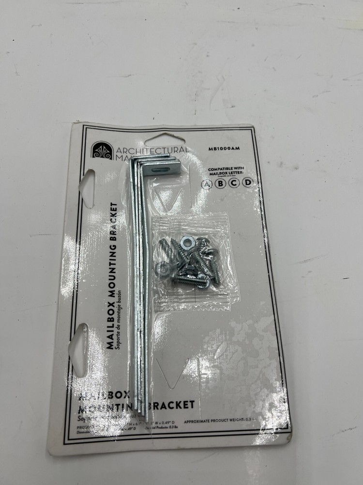 QTY 3 Architectural Mailboxes Adjustable Metal Mailbox Bracket MB1000AM