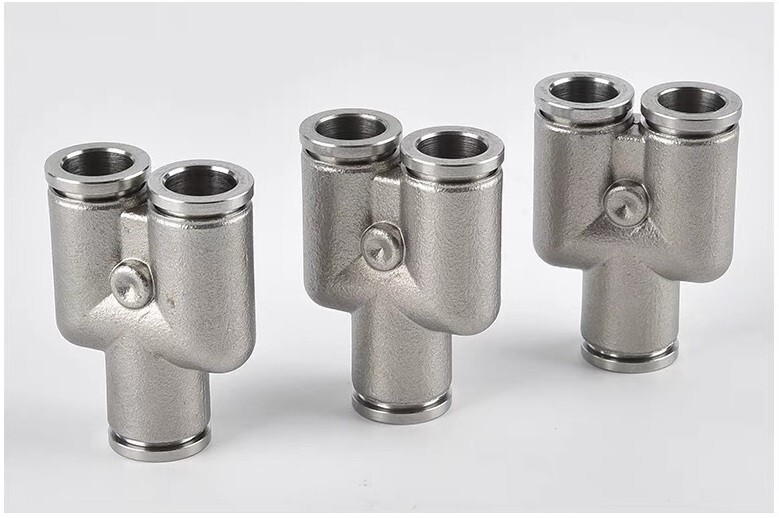 304 SS Equal / Reducing  Y-Type Pneumatic Quick Connector Hose Quick Connector
