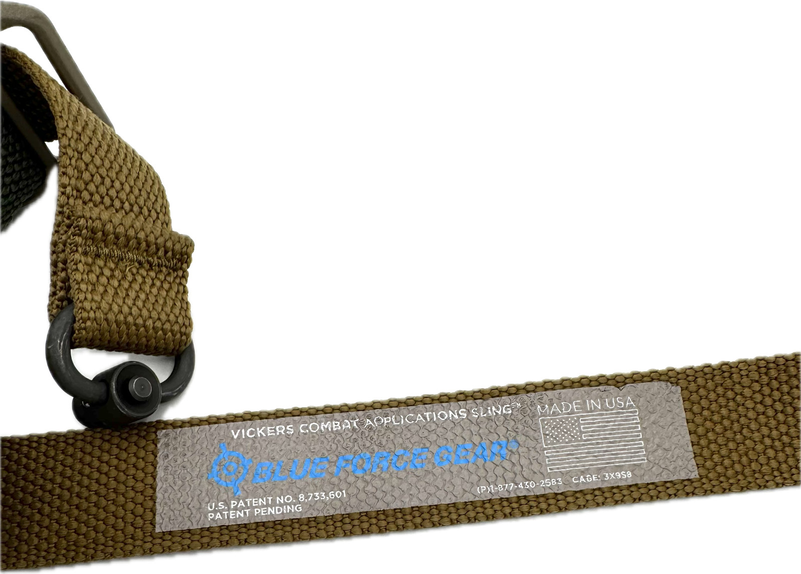 Blue Force Gear VCAS Vickers Push Button Sling, Coyote Brown, VCAS-PB-125-AA-CB