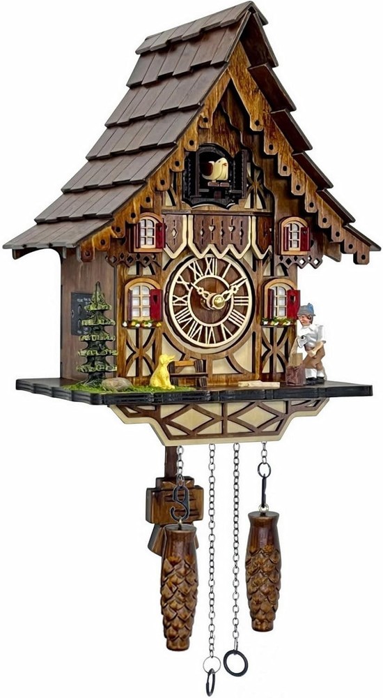 Handcrafted Black Forest Retro Cuckoo Clock-=
