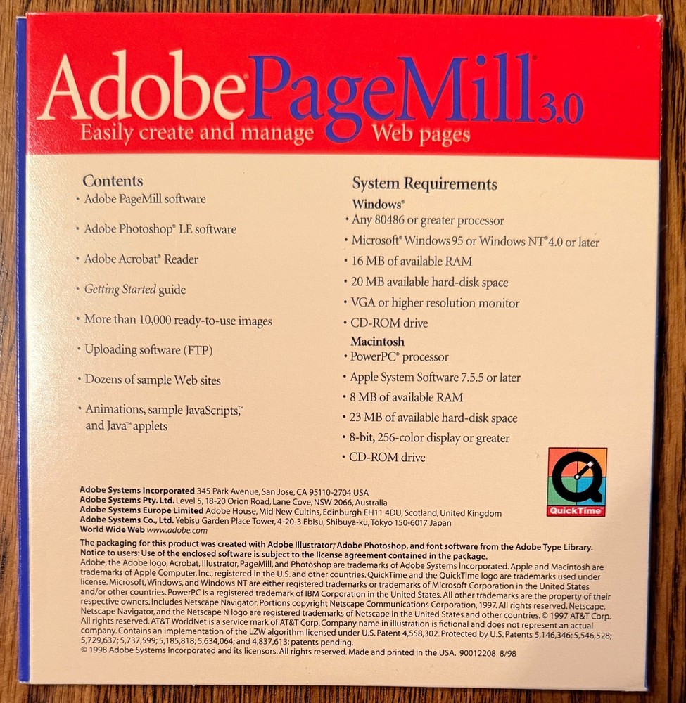 Adobe PageMill Version 3.0 with Serial Number for PC