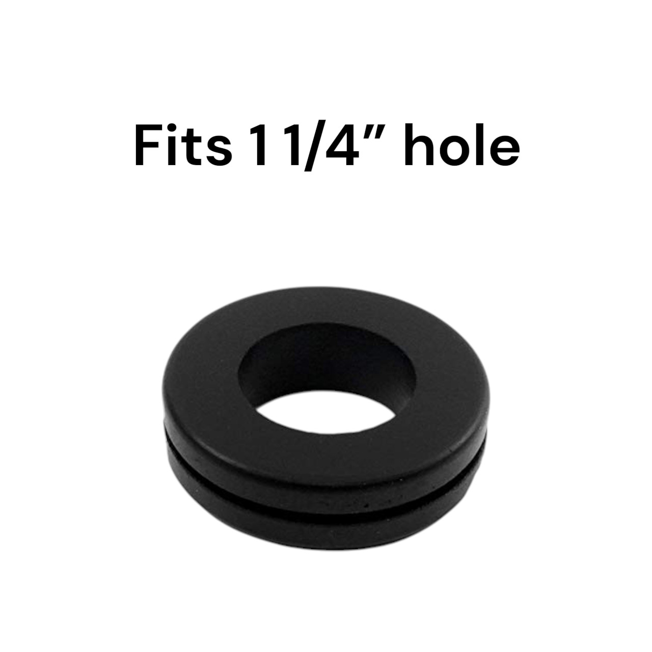Rubber Grommet Fits 1 1/4" Inch Opening in 1/16" Thick Panel Has 7/8" Inner Hole