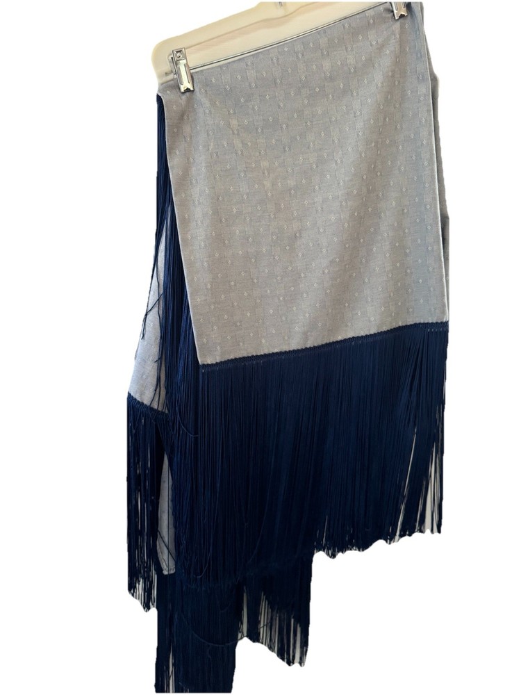 Pow Wow Native American Shawl blue grey
