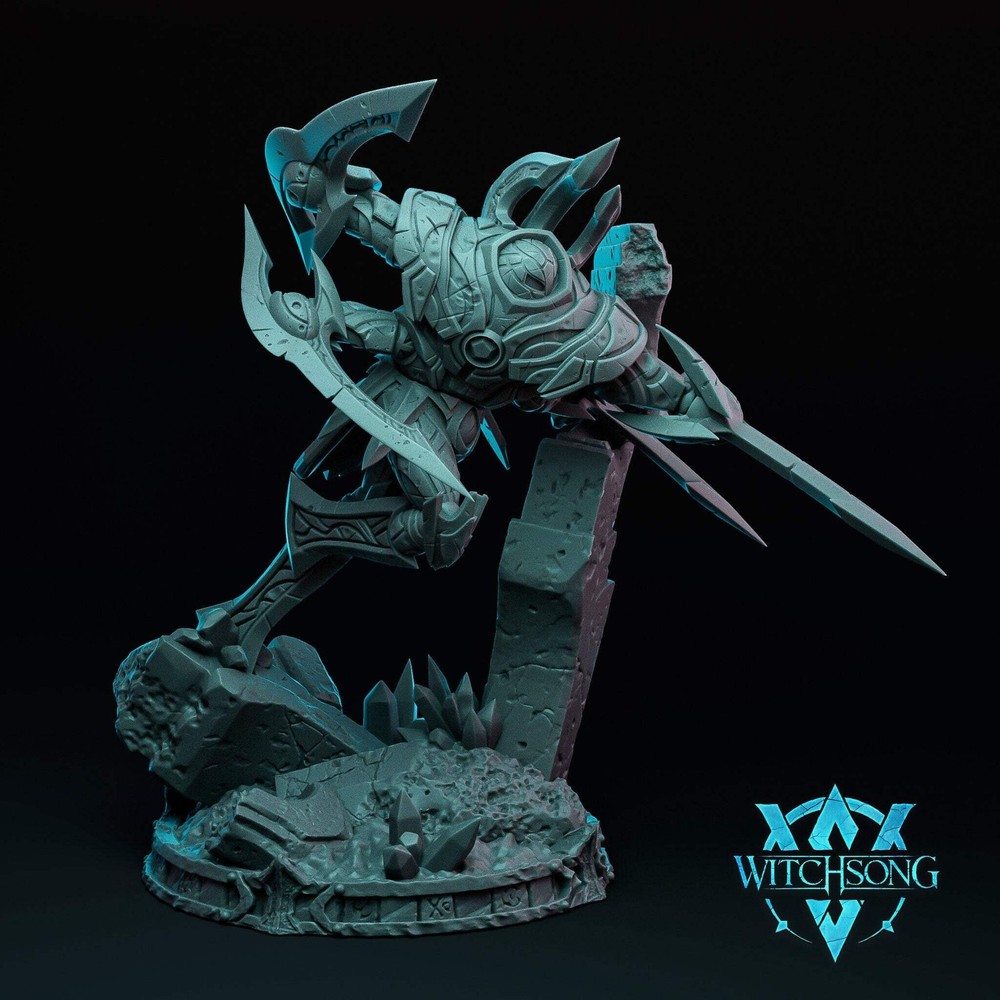 Warhorde Construct, Warforged Enemy | Mini or Bust | Monster Miniature Statue |