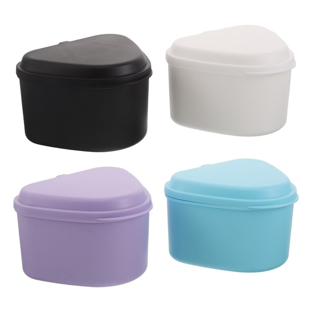4 Pcs Portable Denture Carrying Case Retainers Lightweight