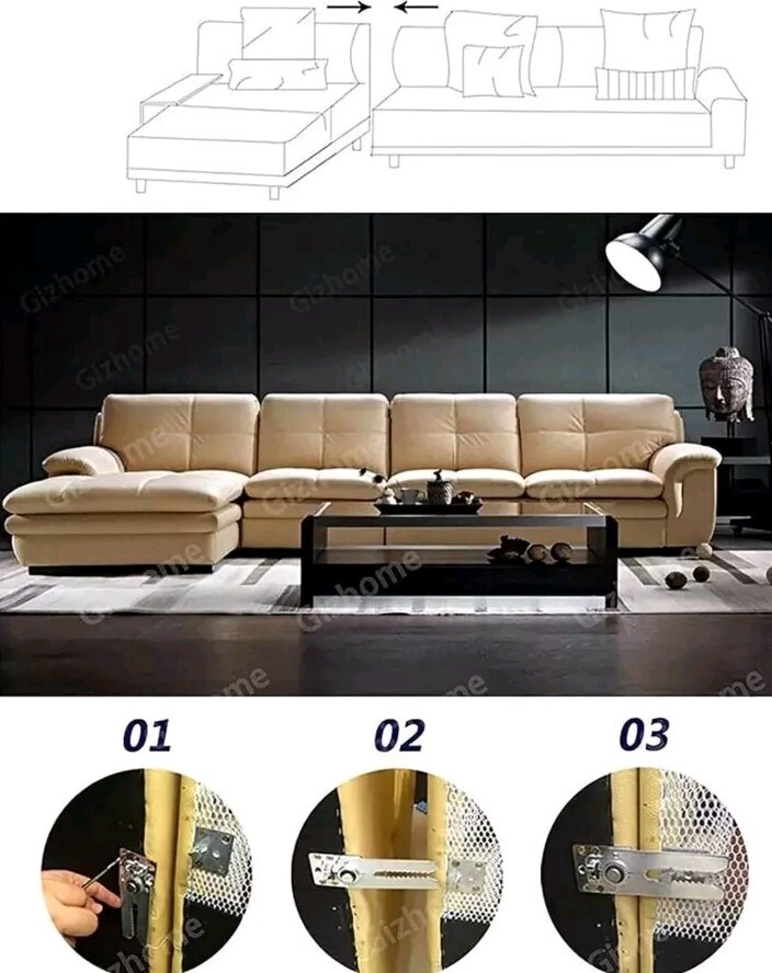 Howdia 2 Pack Sectional Couch Connector And Screws
