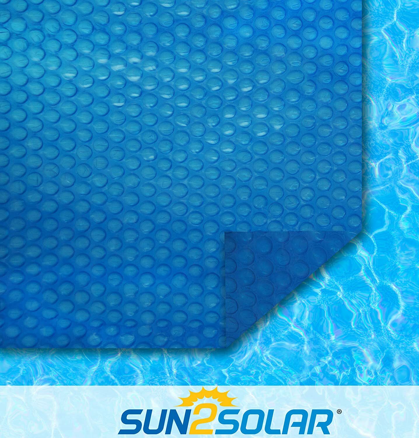 Sun2Solar 1200 Series Round Swimming Pool Solar Cover Blanket - Choose Size