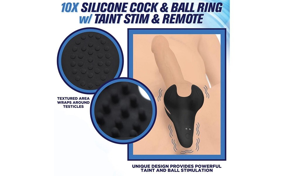 Vibrating Cock Ring Balls Massager Penis Vibrator with Remote Control for Couple