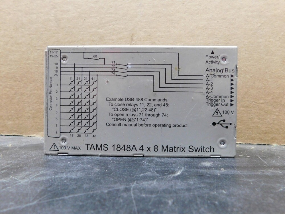 TAMS USB Controlled 1848A 4 x 8 Matrix Switch