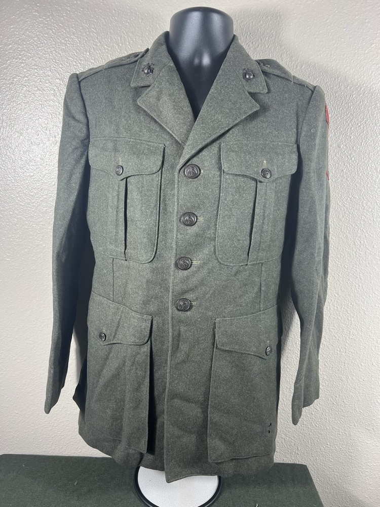 WW2 1943 Dated USMC Service “A” Uniform With Ship Detachment Patch