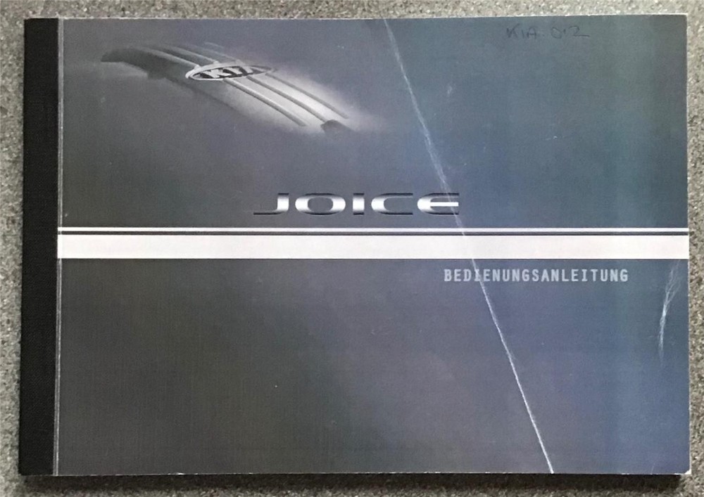 KIA JOICE Car Owner's Manual 2000 GERMAN TEXT