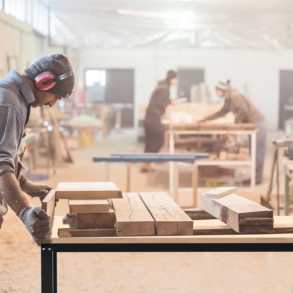 WORKPRO 72" Workbench Adjustable Garage Work Table Power Outlets 3000LBS Load