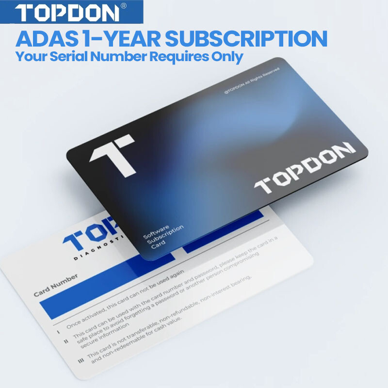 TOPDON ADAS Software Subsription Card 1 Year Update for Phoenix Max Smart ELITE