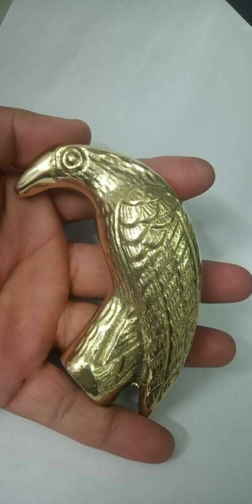 Solid Brass Sitting eagle shape handle for walking stick handle styles Gift item