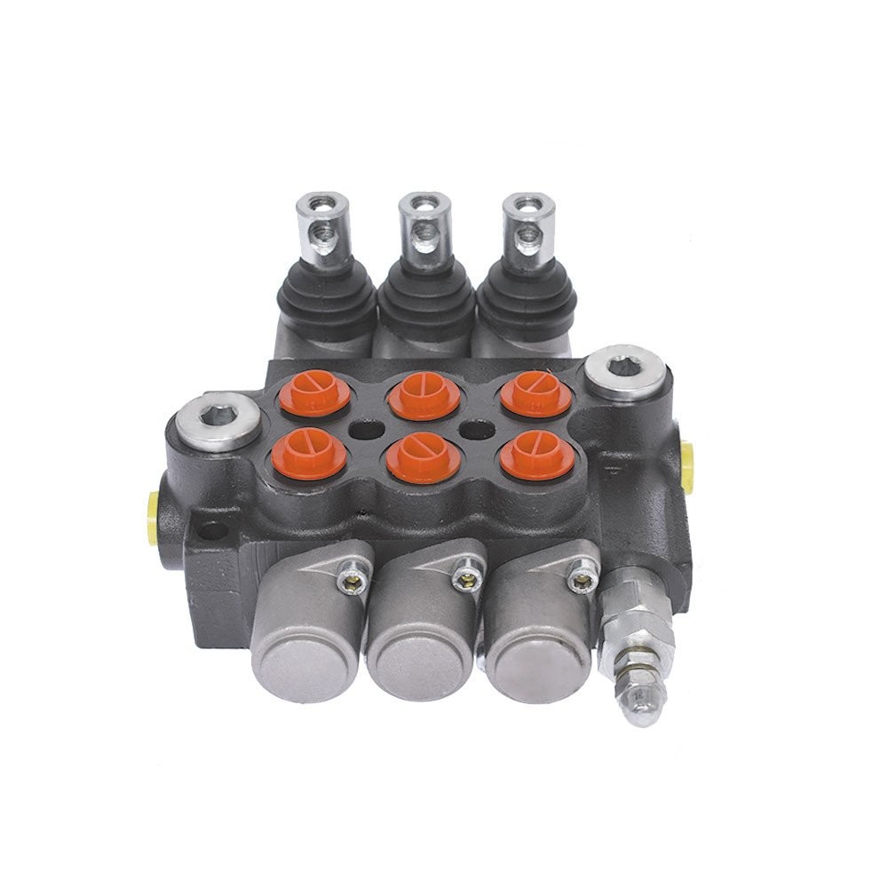 Hydraulic Control 3-Spool Valve Double Acting 13 GPM 3600 PSI SAE Ports