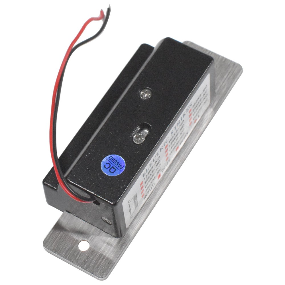 12VDC Fail-Secure/Fail-Safe Adjustable Electric Door Strike Lock - Black