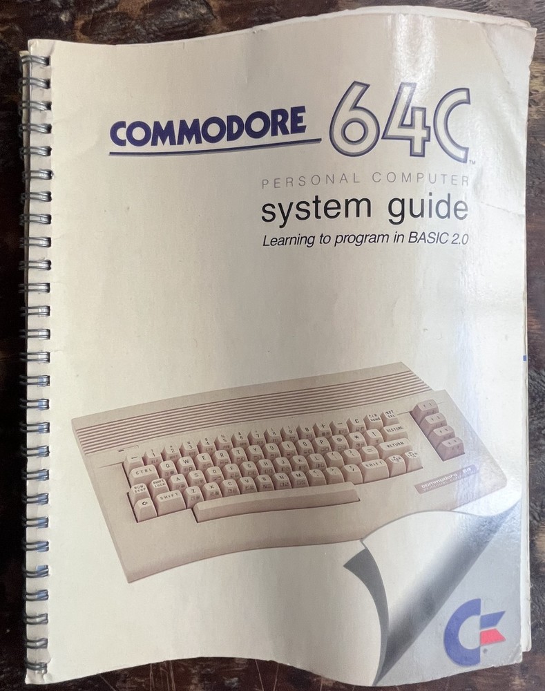 Original 1986 Commodore 64C Personal Computer System Guide-1st Printing Spiral