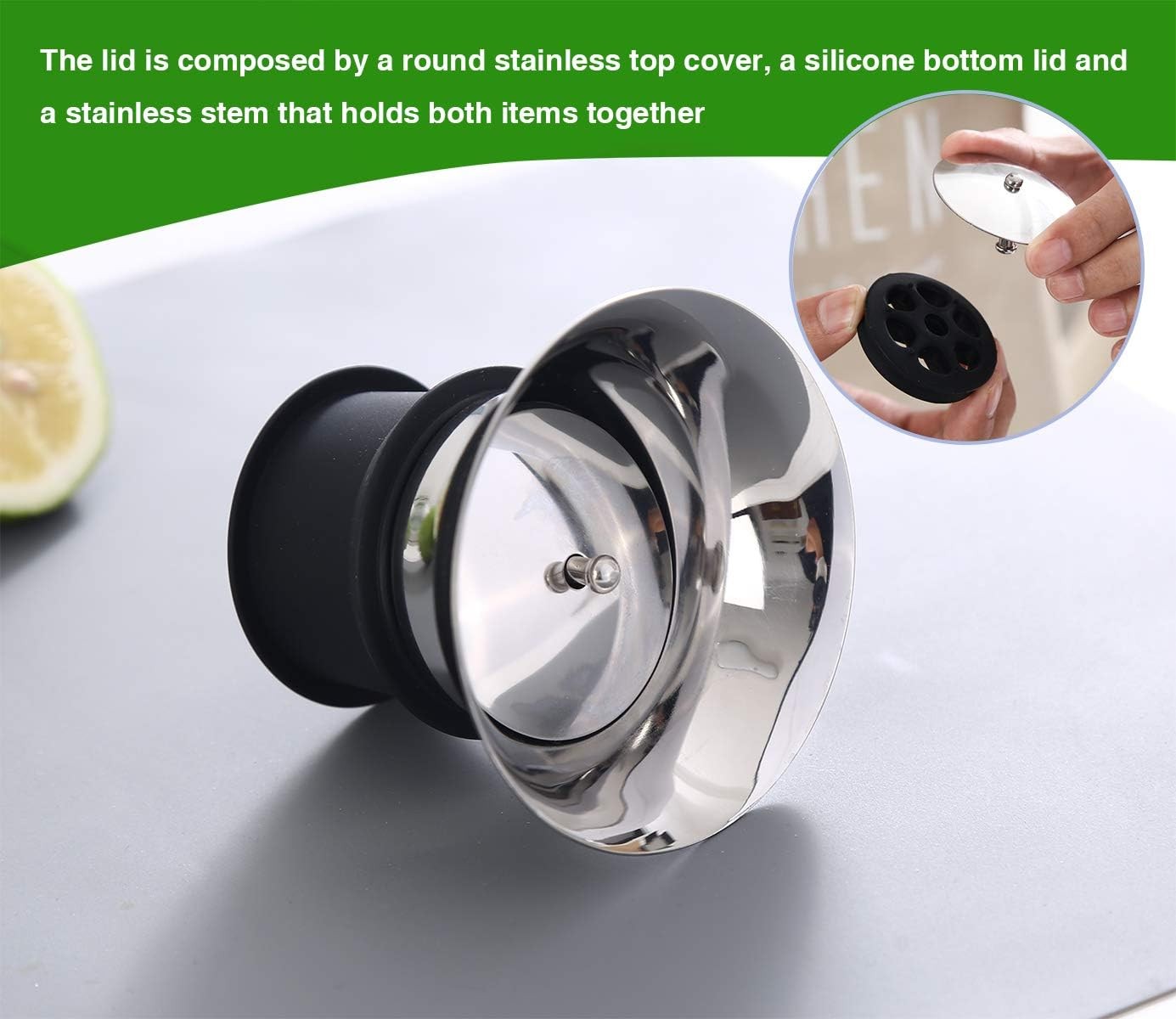 2Pcs 37oz/1100ml Glass Carafe with Stainless Steel Silicone Filter Lid for Tea