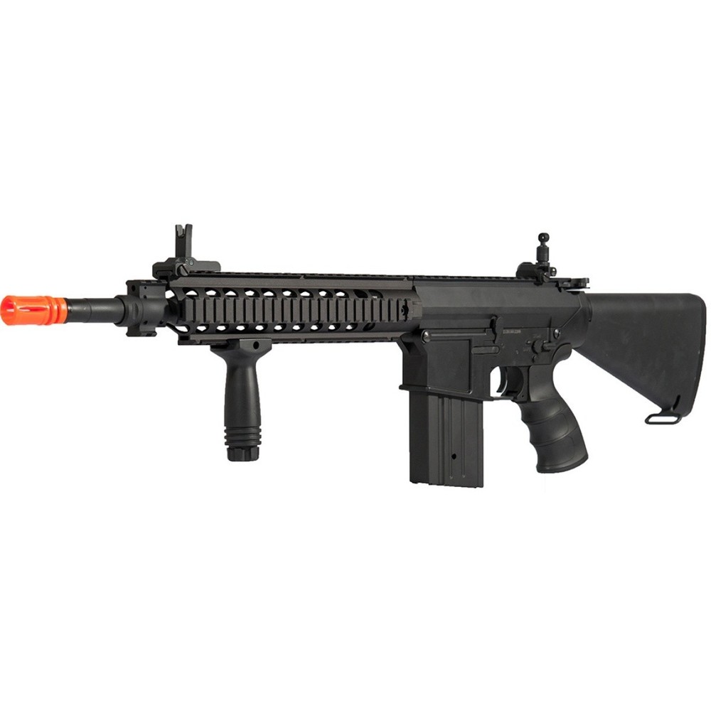 Golden Eagle JG SR-25 Commando Airsoft AEG with Quad RIS Rail System