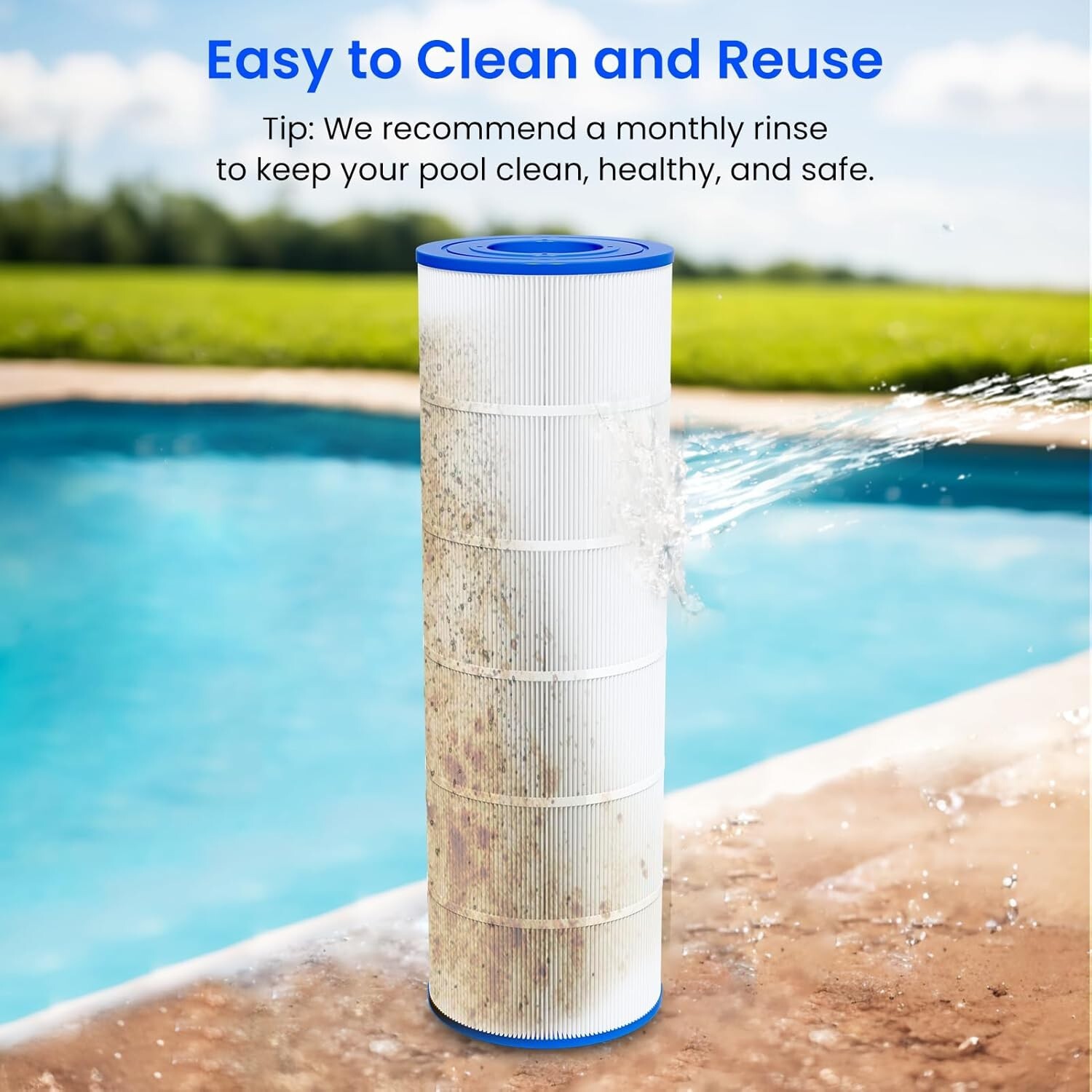 Future Way PA175 Pool Filter Cartridge for Hayward C1750 CX1750RE, Unicel C-8417