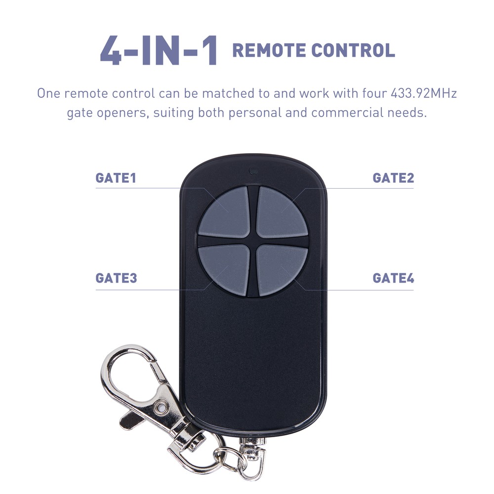 Remote Control Wireless Backup Key for 433.92MHz Automatic Sliding Gate Opener