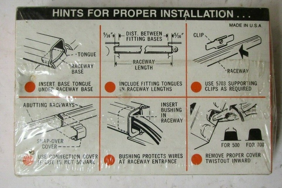 Wiremold No. 5751 Flush Type Extension Adapter Buff