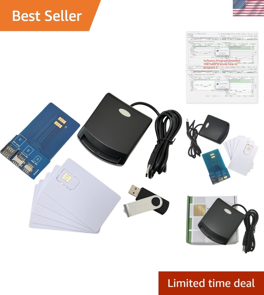 LTE WCDMA ICCID SIM USIM 4G Secure Card Reader Writer Programmer with 5pcs Bl...