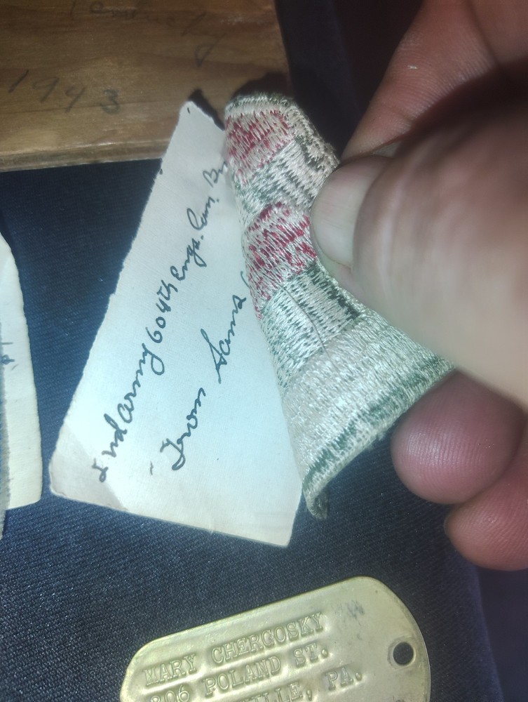 WW2 Ghost Army Group Invasion Barge Piece Dog Tags 604th Eng Camouflage Btn