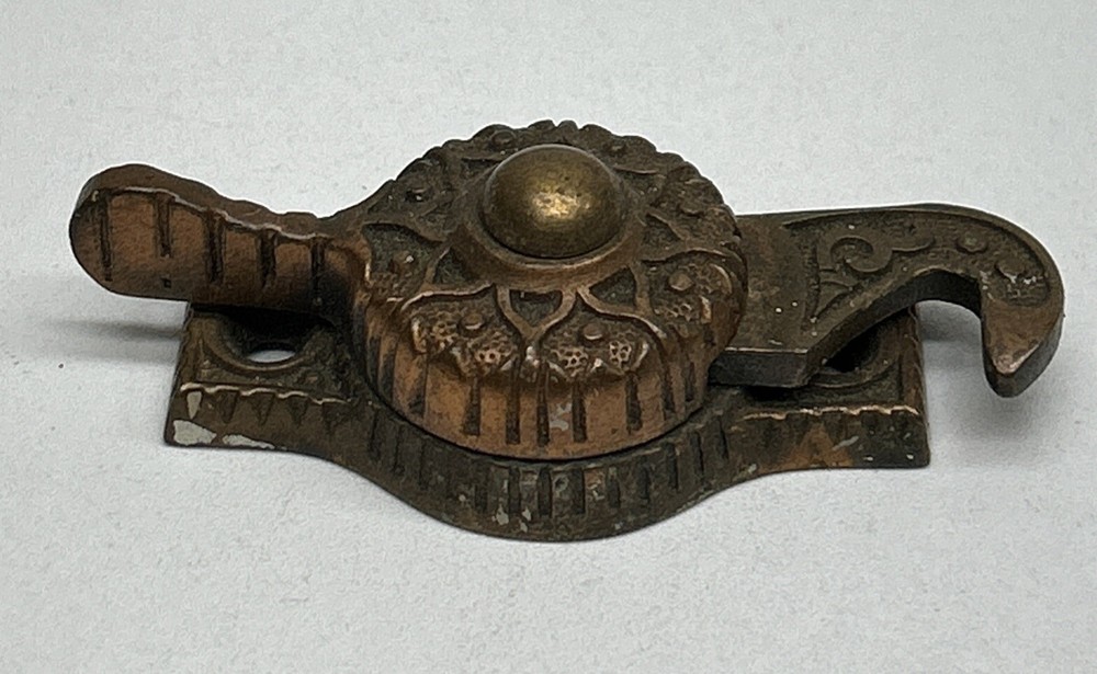 Antique R & E Bronze Window Sash Lock
