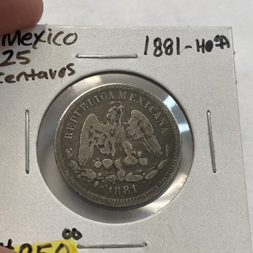 1881 Mexico 25 centavos