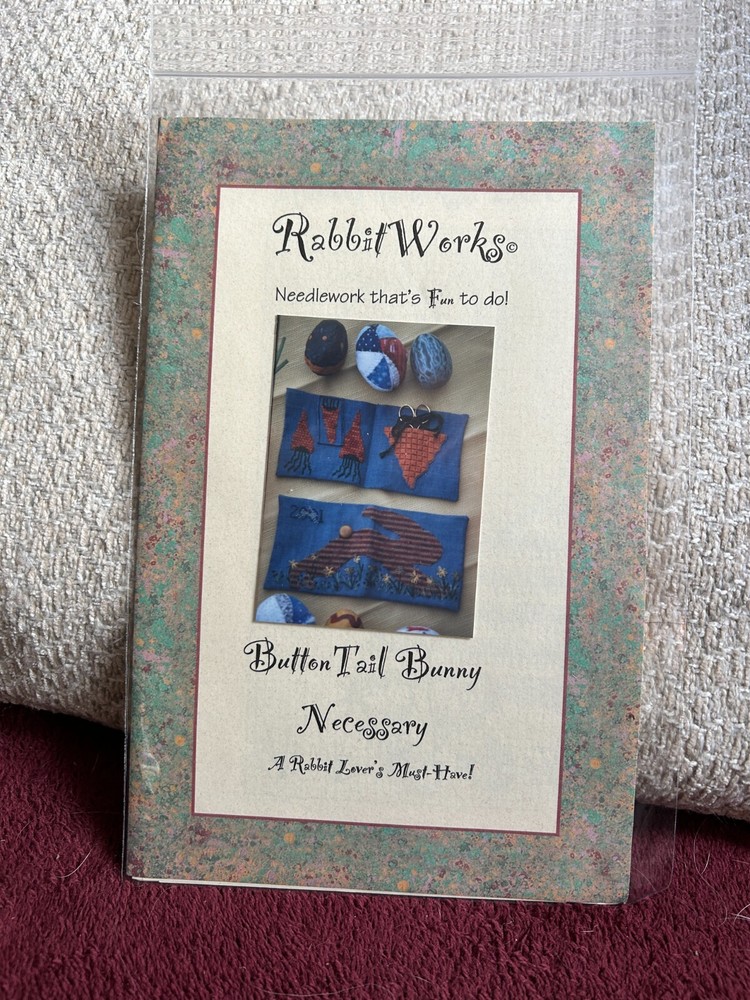 RABBIT WORKS  "BUTTON TAIL BUNNY NECESSARY" Embroidery Stitches **Chart Only**