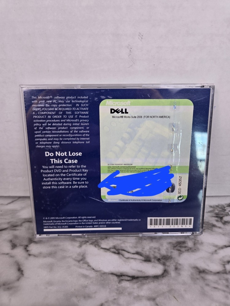 Microsoft WorkSuite 2006 PC Software Disc W/ Product Key