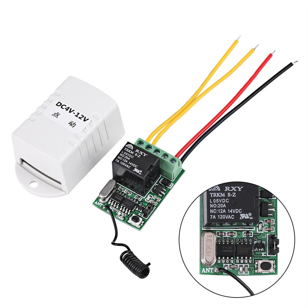 For Computer Wireless Relay Remote Control One Key Switch Receiver Transmitter