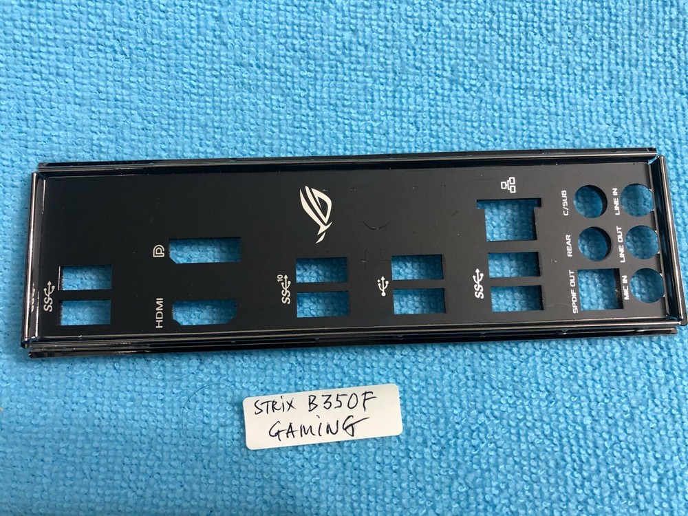 ORIGINAL ASUS  ROG STRIX B350F GAMING IO SHIELD BACK PLATE ( CLASS-A)