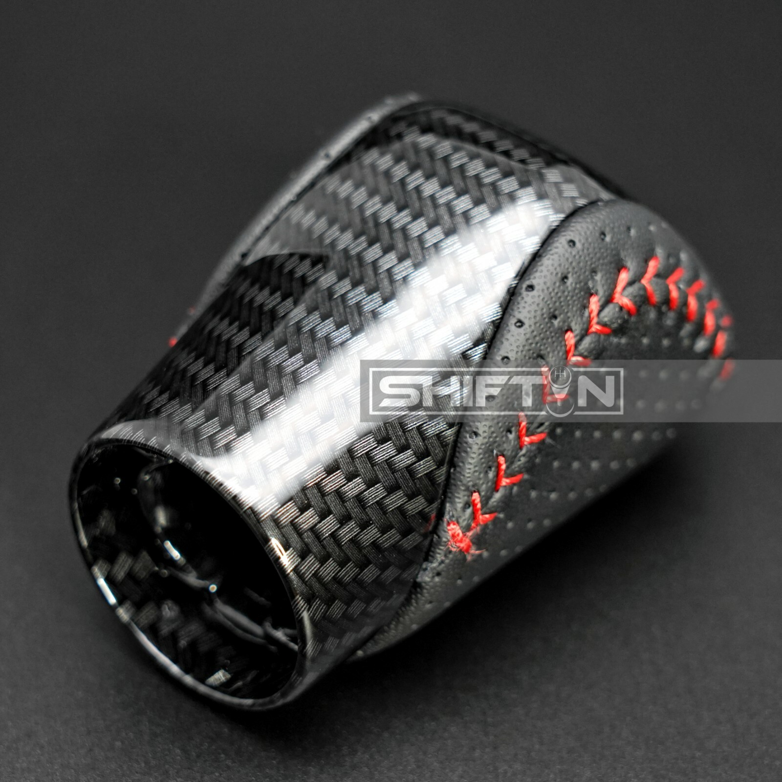 Red Stitch Carbon Fiber Shift Knob for Lexus ES300h GS GX RC IS350 NX200t RX450h