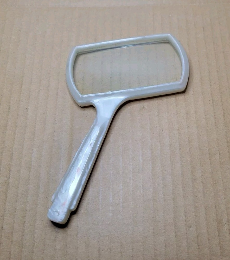 Vintage Swift Rectangular Reader Pearl Handle Magnifying Glass #575 w/ Box