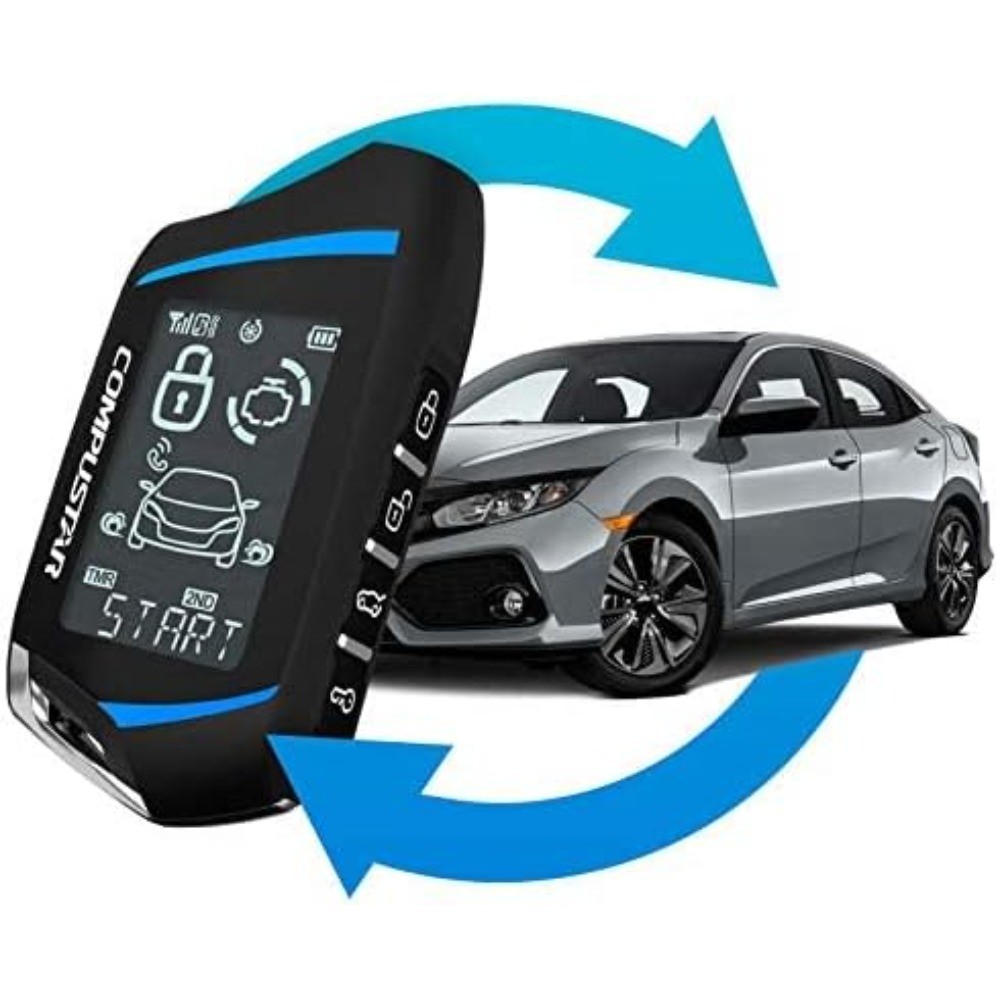 2-Way Remote Start and Alarm System with 3000ft Range Car Security Bundle