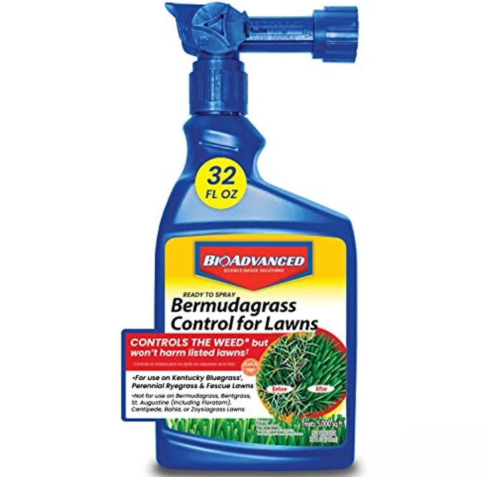 BioAdvanced 704100B Bermuda Grass Weed Killer Bermudagrass Control for Lawns, 32