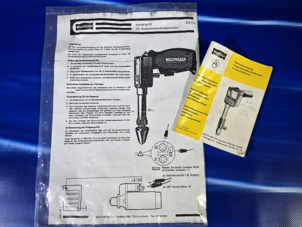 MotoMeter Recording Compression Tester D-7250 Germany