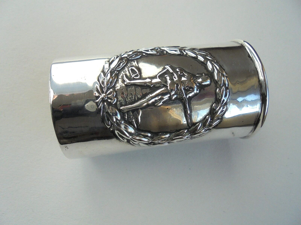 19th Century Silver Military Mug Goblet