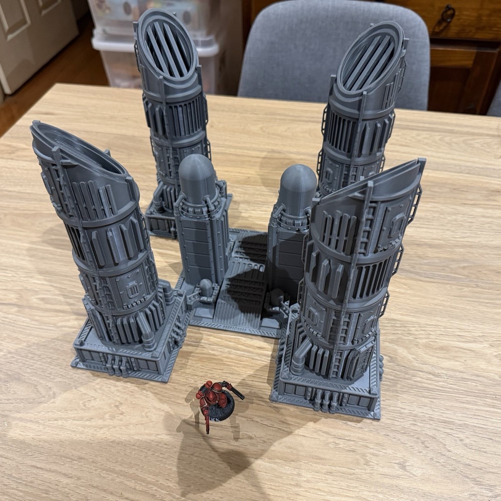Tarkon Command - Plasma Extractor - Grim Dark Terrain - Suit 40k, Legion, Etc