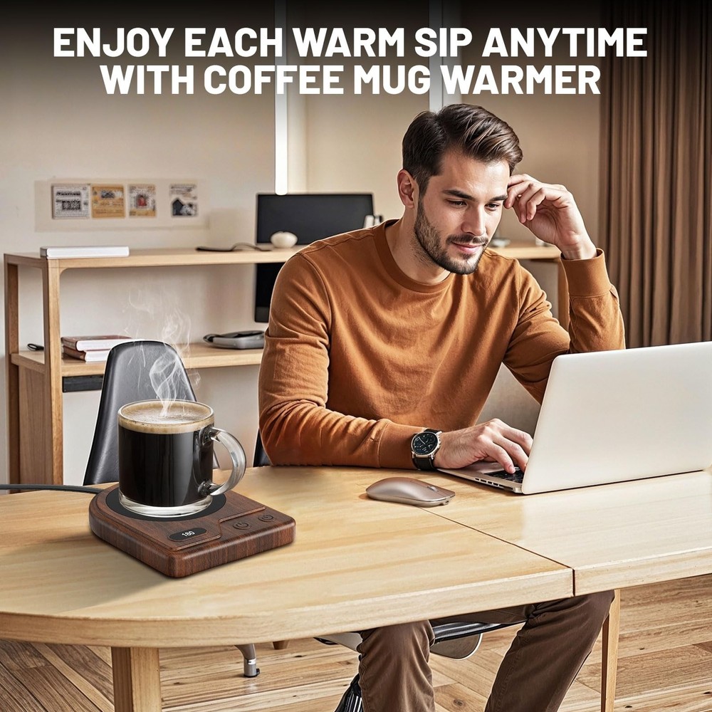 Mug Warmer, Coffee Mug Warmer with 3 Adjustable Temperature Settings, Coffee ...