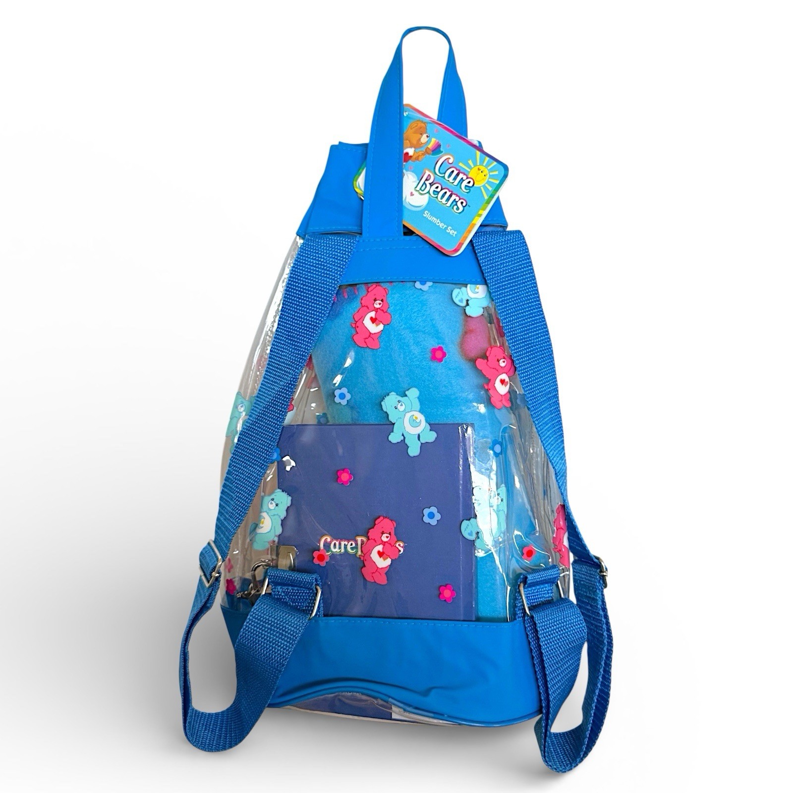 Vintage Care Bears Sleepover Slumber Backpack Bag Set New