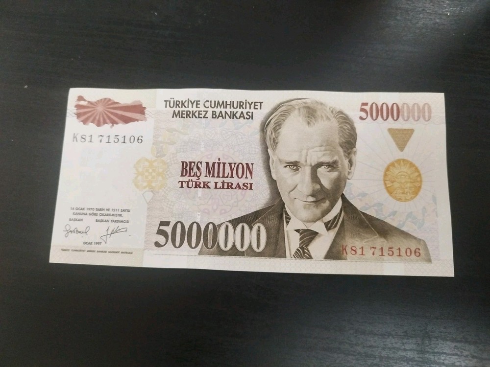 Turkey 5 Million Lira 1997 UNC