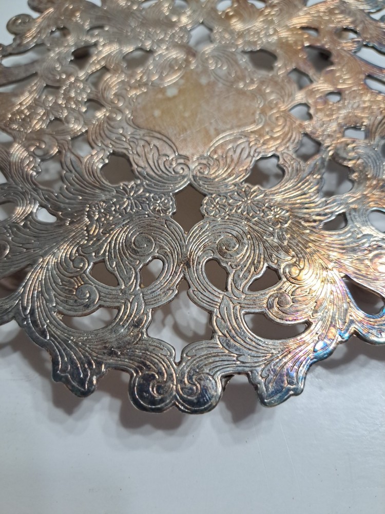 Vintage Silver-plated Trivet Made By The Sheffield Silver Co.